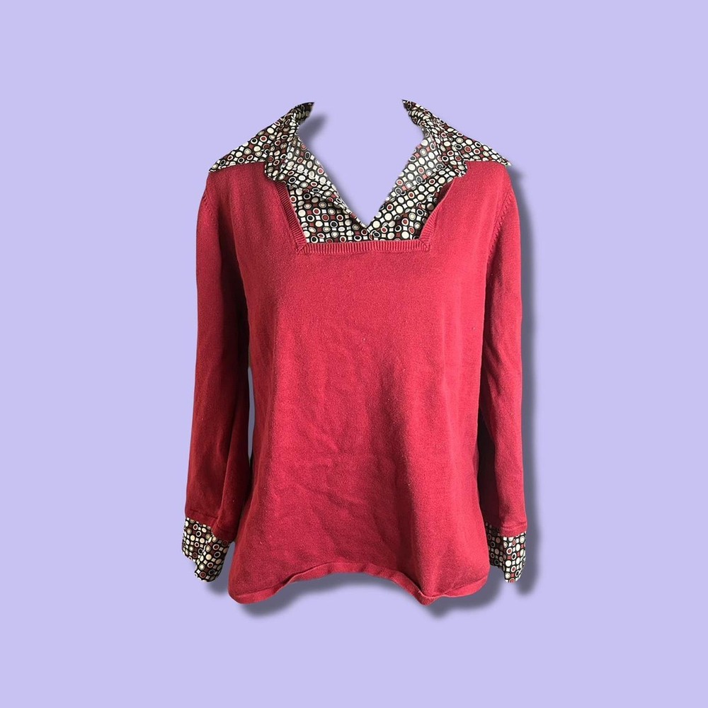 Notations collared sweater size xl